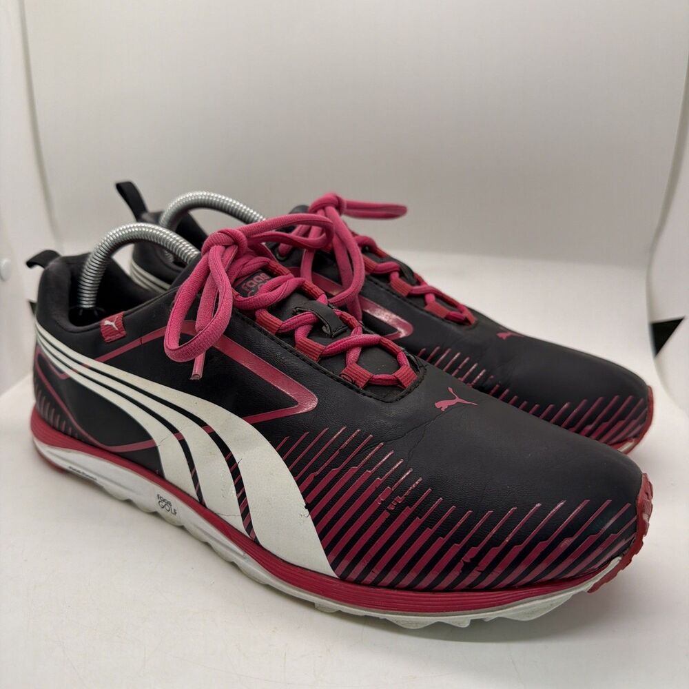 Women's Puma Pink Black Faas Golf Shoes Size 11 Sport Lifestyle